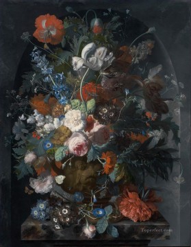 古典的な花 Painting - ニッチの花瓶 ヤン・ファン・ホイスムの古典的な花